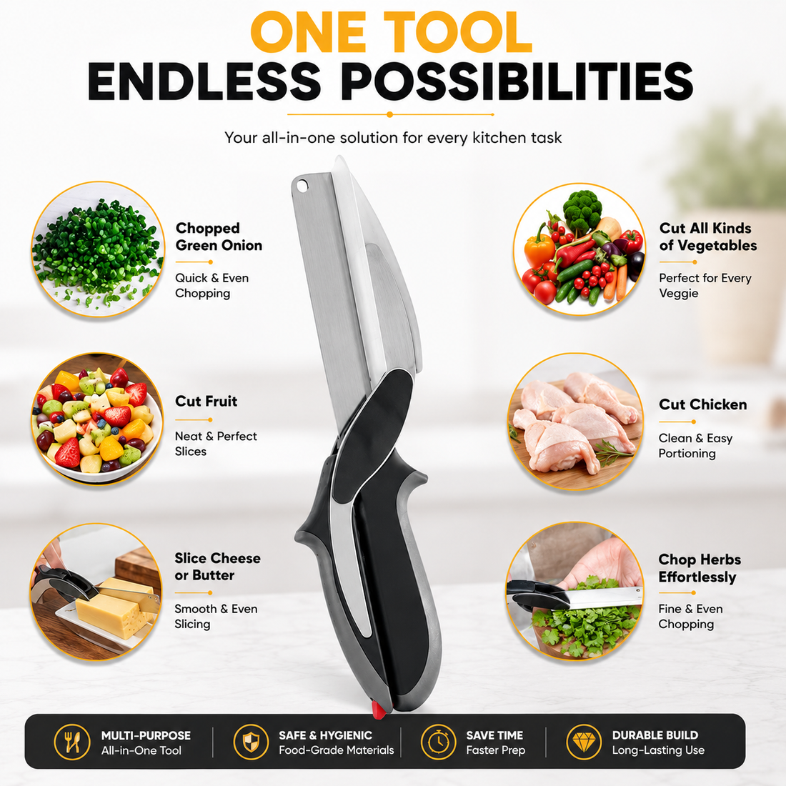 Trend365® 2 in 1 Stainless Steel Smart Scissor