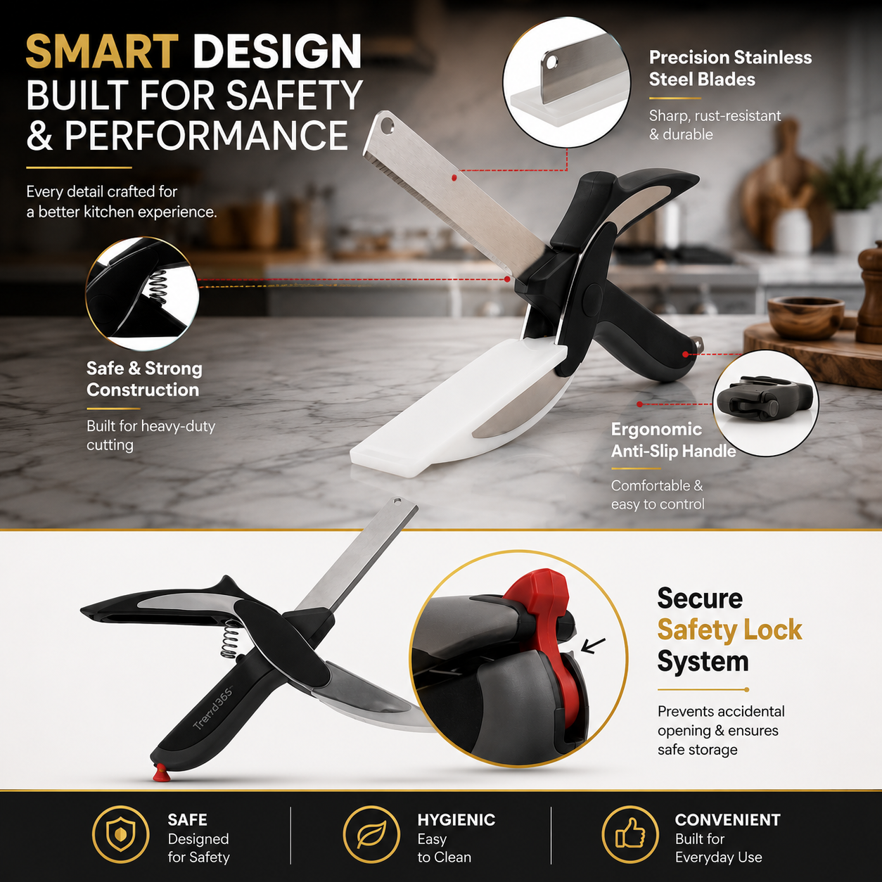 Trend365® 2 in 1 Stainless Steel Smart Scissor