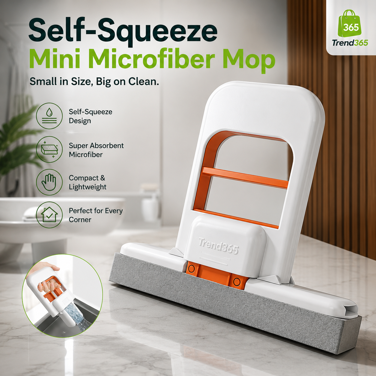 Self-Squeeze Mini Microfiber Mop
