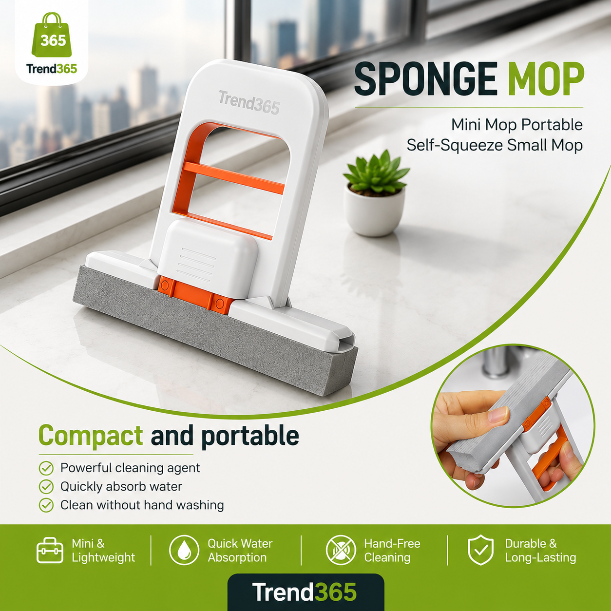 Self-Squeeze Mini Microfiber Mop