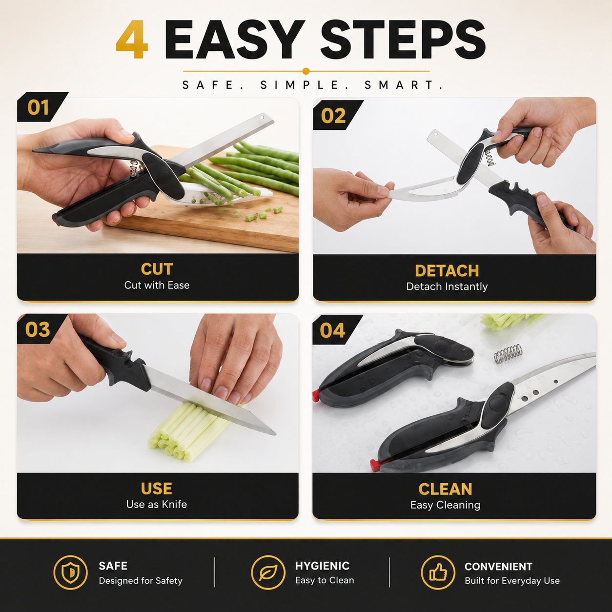 Trend365® 2 in 1 Stainless Steel Smart Scissor