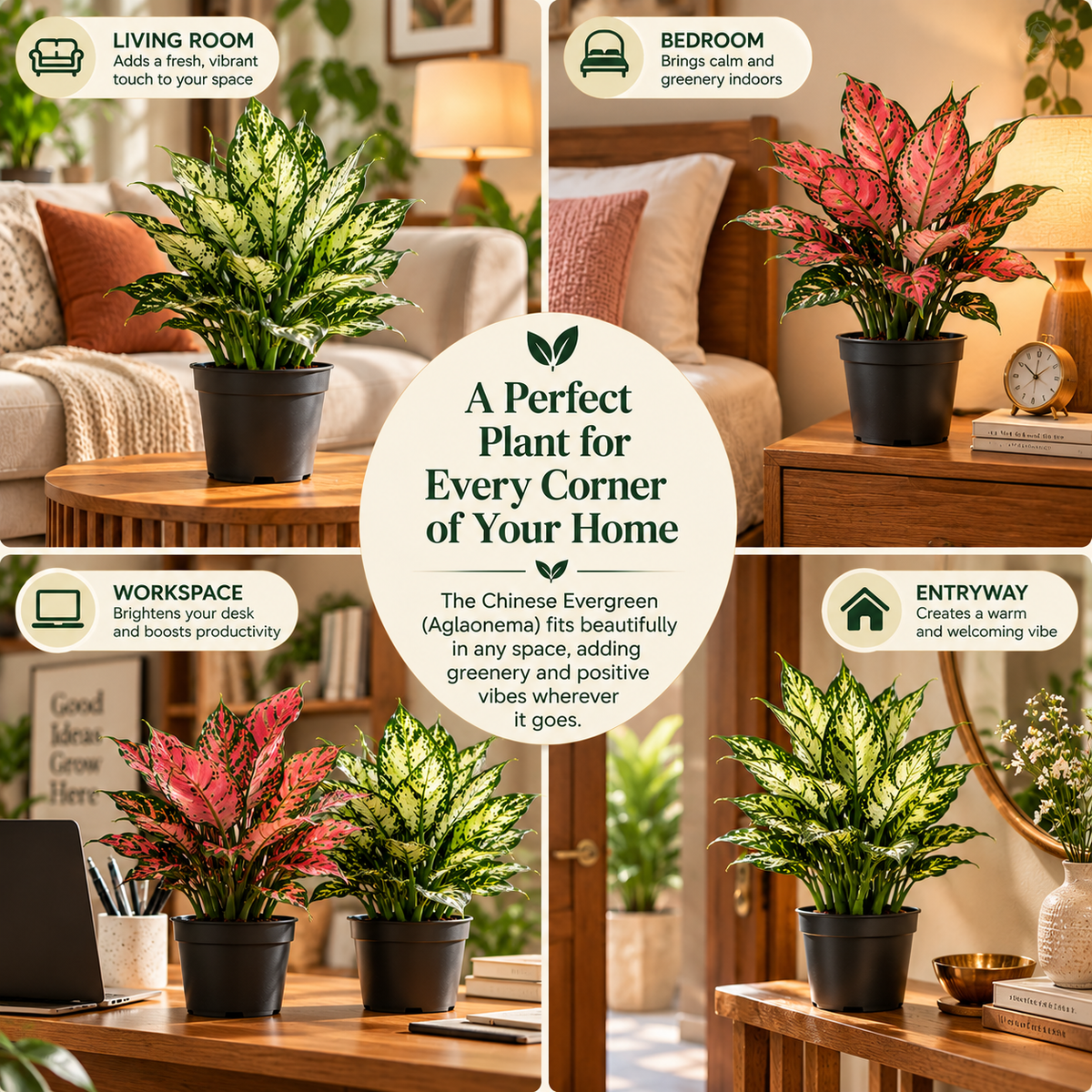 Chinese Evergreen Aglaonema | Prosperity & Good Fortune Plant