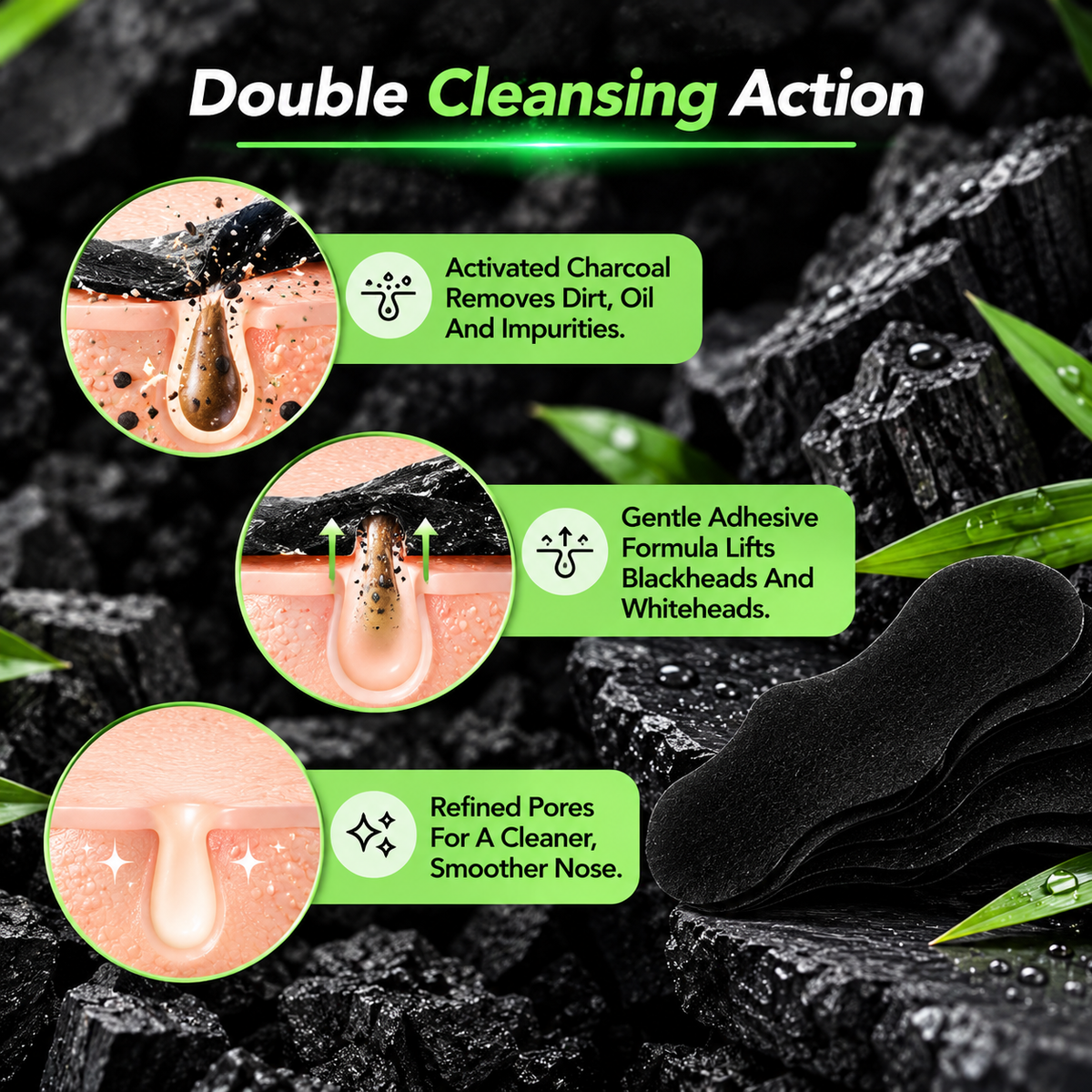 Deep Cleansing Blackhead Remover Nose Strips (Pack of 10 Pcs)